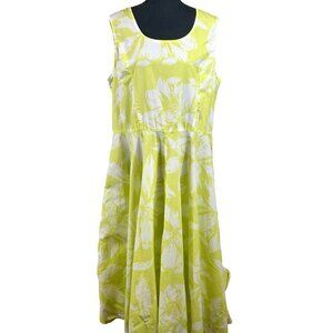 Vicki Wayne Retro Flare Green Midi Sleeveless Dress Size 16
